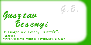 gusztav besenyi business card